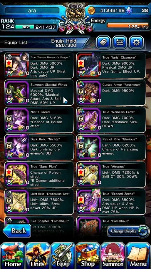 Grand Summoners Accounts Global|Rank 124|27 Ascend+22 TW|1 Sp Art.|Chloe,Wa image 17