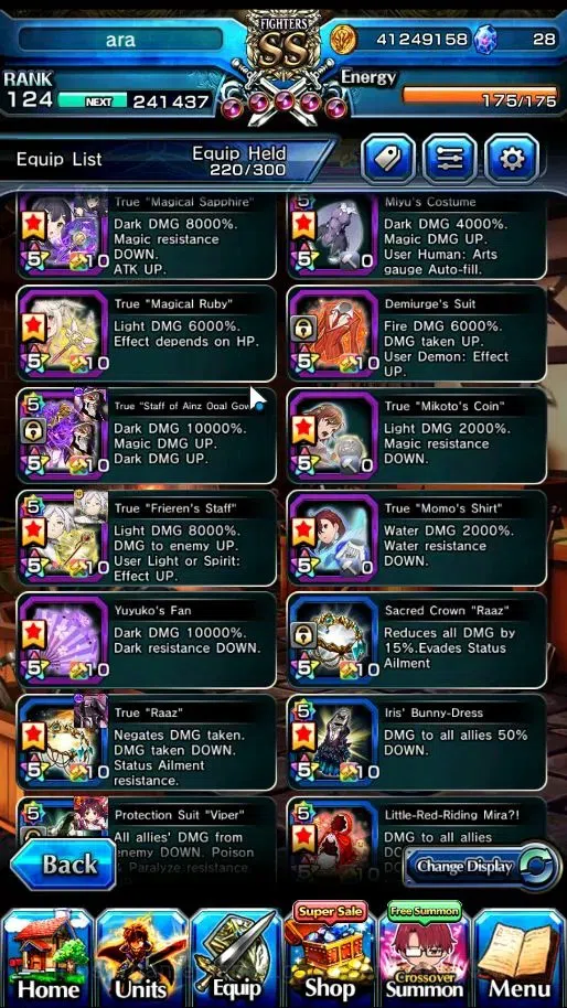 Grand Summoners Accounts Global|Rank 124|27 Ascend+22 TW|1 Sp Art.|Chloe,Wa image 19