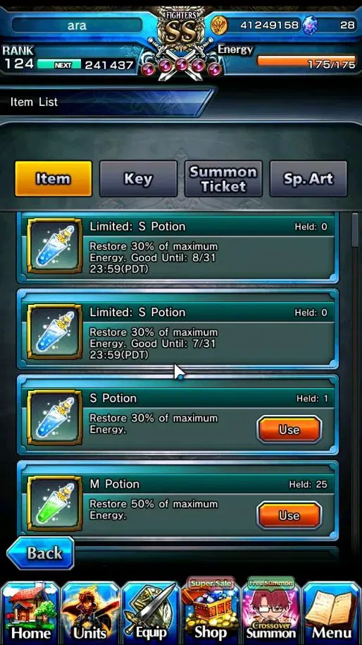 Grand Summoners Accounts Global|Rank 124|27 Ascend+22 TW|1 Sp Art.|Chloe,Wa image 2
