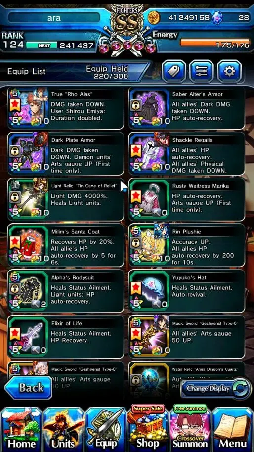 Grand Summoners Accounts Global|Rank 124|27 Ascend+22 TW|1 Sp Art.|Chloe,Wa image 20