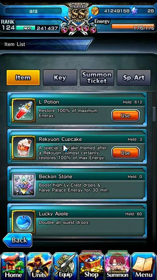 Grand Summoners Accounts Global|Rank 124|27 Ascend+22 TW|1 Sp Art.|Chloe,Wa image 3