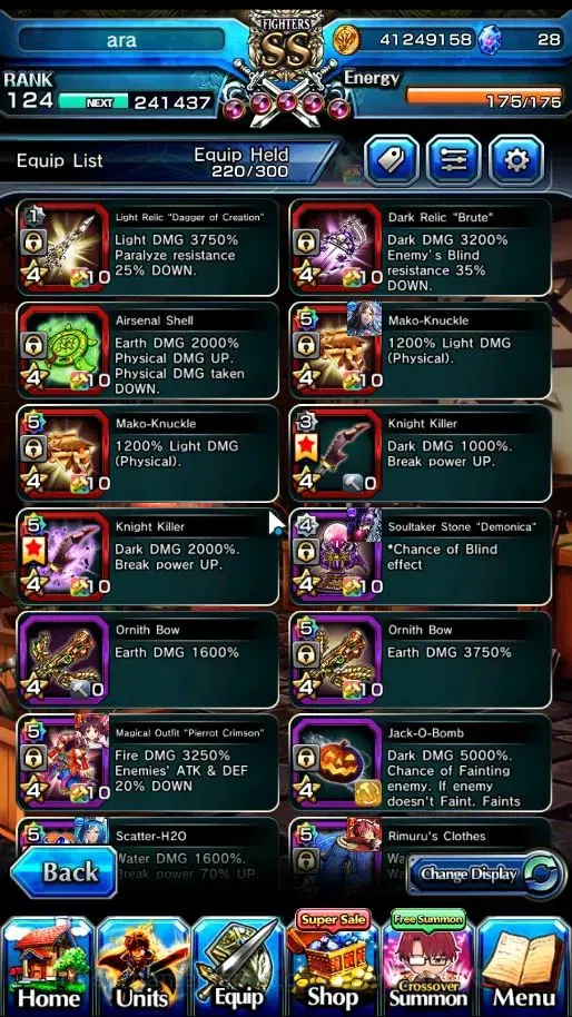 Grand Summoners Accounts Global|Rank 124|27 Ascend+22 TW|1 Sp Art.|Chloe,Wa image 8