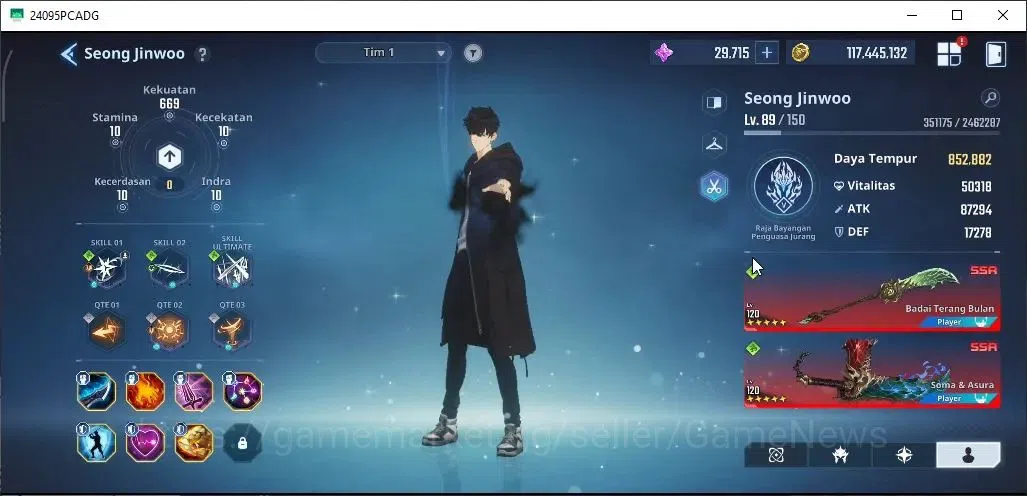 Solo Leveling: ARISE Accounts Lvl 89|3,1M Pwr|[Liu ZhiangA8,LennartA5,Seong Jina image 3