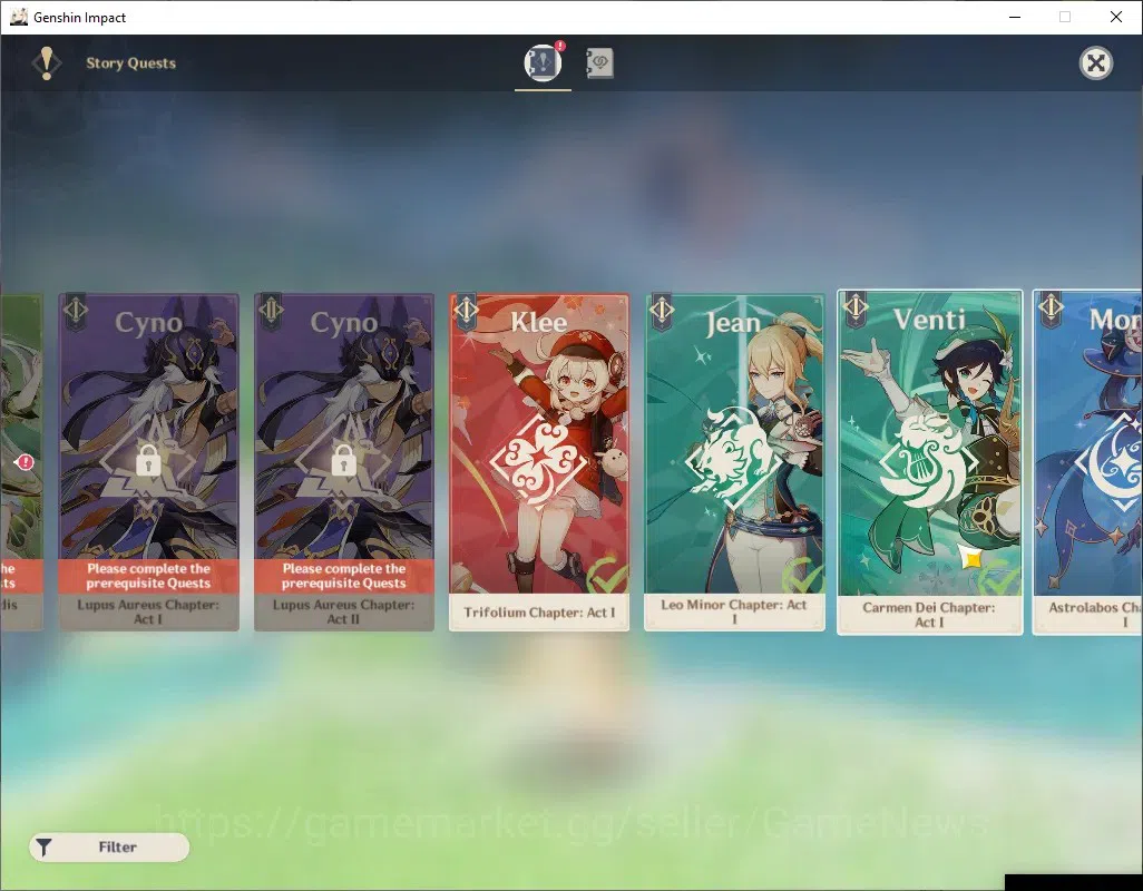 Genshin Impact Accounts ASIA|AR 55|1249 Primo|4 Limited + 1 (*5Weapon)|Nef image 16