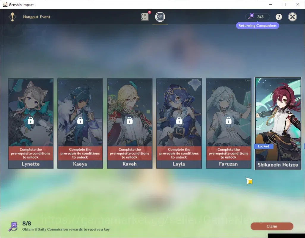 Genshin Impact Accounts ASIA|AR 55|1249 Primo|4 Limited + 1 (*5Weapon)|Nef image 18