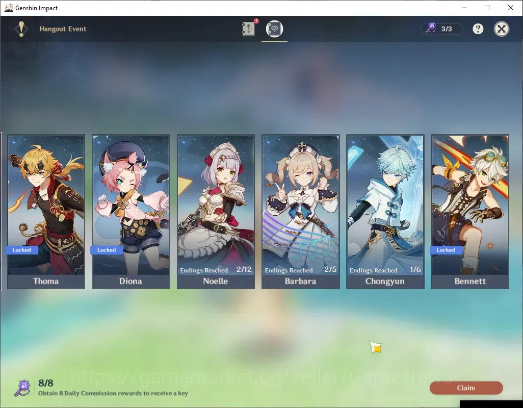 Genshin Impact Accounts ASIA|AR 55|1249 Primo|4 Limited + 1 (*5Weapon)|Nef image 20
