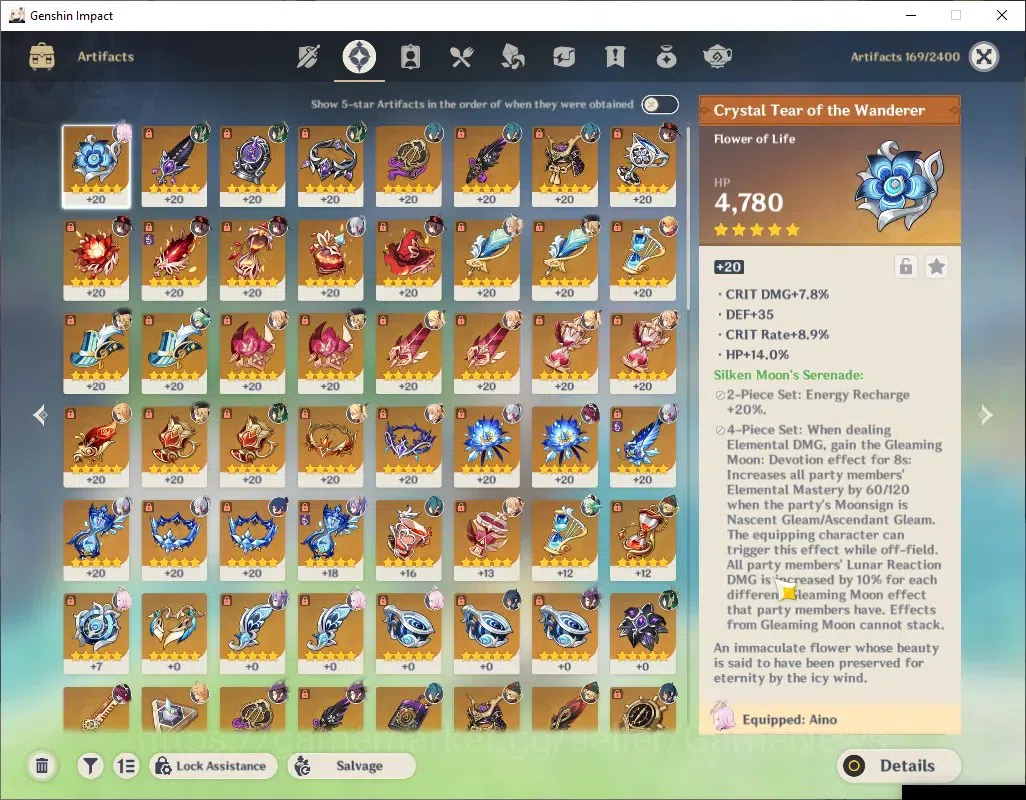 Genshin Impact Accounts ASIA|AR 55|1249 Primo|4 Limited + 1 (*5Weapon)|Nef image 4