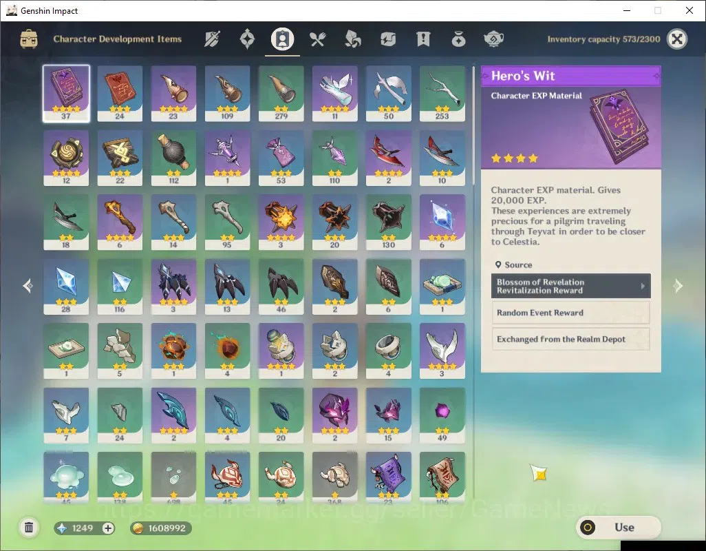Genshin Impact Accounts ASIA|AR 55|1249 Primo|4 Limited + 1 (*5Weapon)|Nef image 5