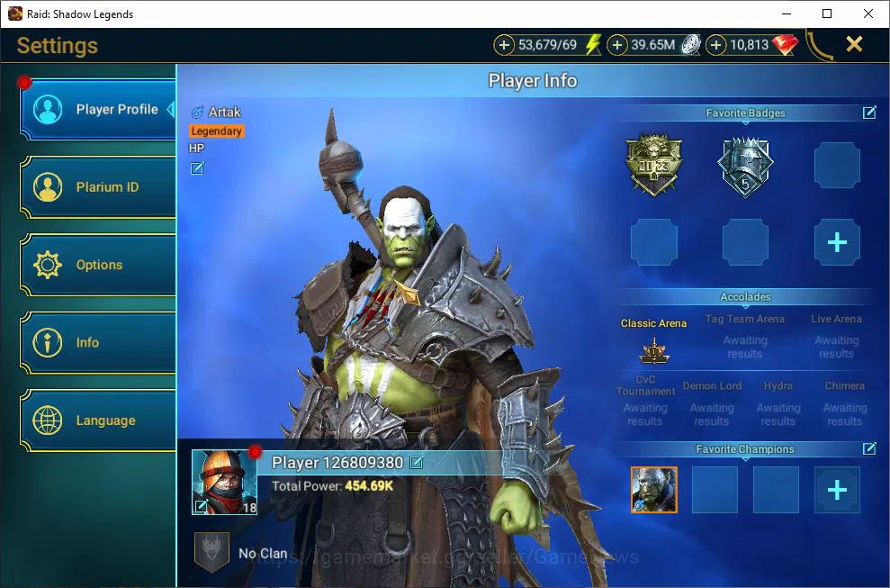 Raid: Shadow Legends Accounts Starter Lv18 454K Power|18 Legend 2