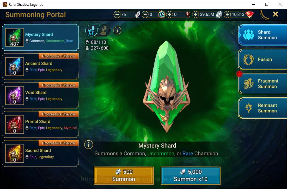Raid: Shadow Legends Accounts Starter Lv18 454K Power|18 Legend 5