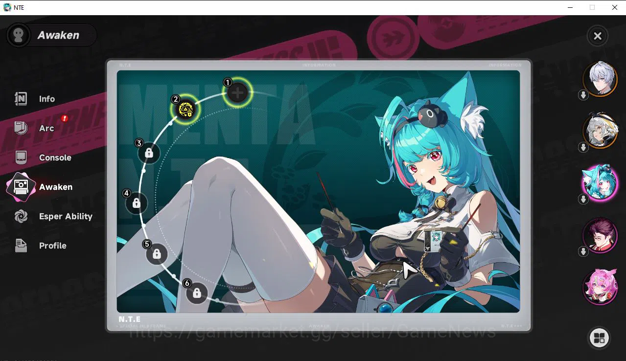 Neverness to Everness Accounts GLOBAL EU|HL 3|1 SSR [Hathor] + 2 S Arc|6 SR [Mint image 6