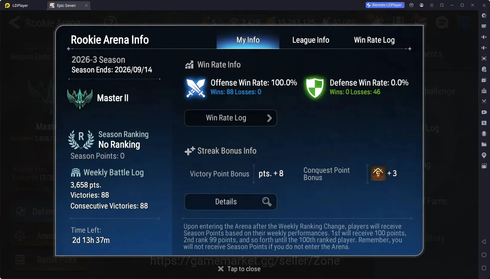 Epic Seven Accounts High-End Global Unverif|12ML (Zio, Rinak, Belian, S.Celine, D.Lilibet Etc.)|Arena Master II, 100 13