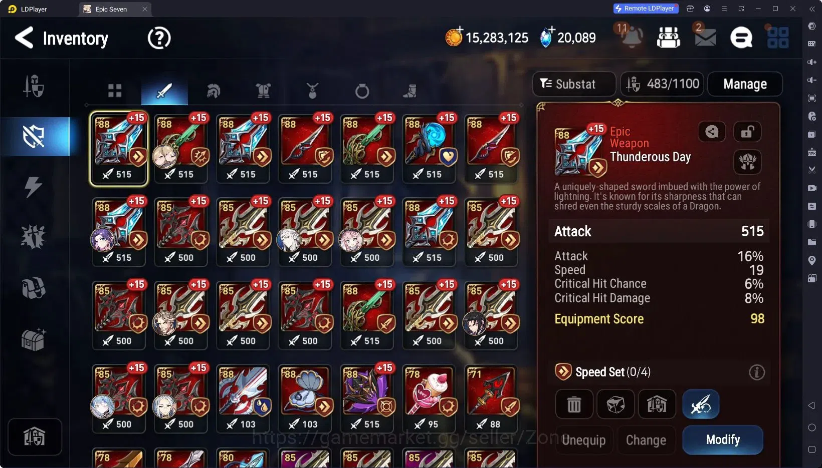Epic Seven Accounts High-End Global Unverif|12ML (Zio, Rinak, Belian, S.Celine, D.Lilibet Etc.)|Arena Master II, 100 6