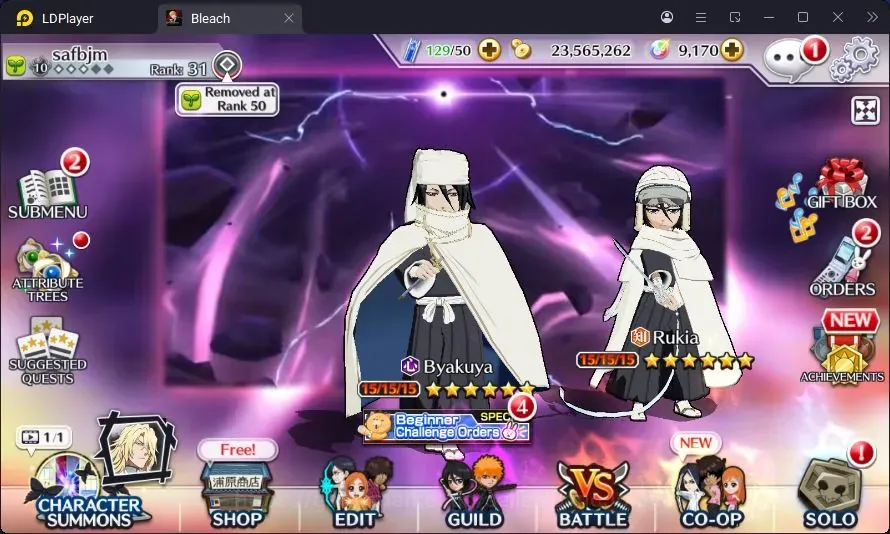 Bleach: Brave Souls Accounts High-End Global|23M BP+9k Orb|Fresh Story|Aizen 6th,Byakuya & Rukia TYBW24,Ichigo 1