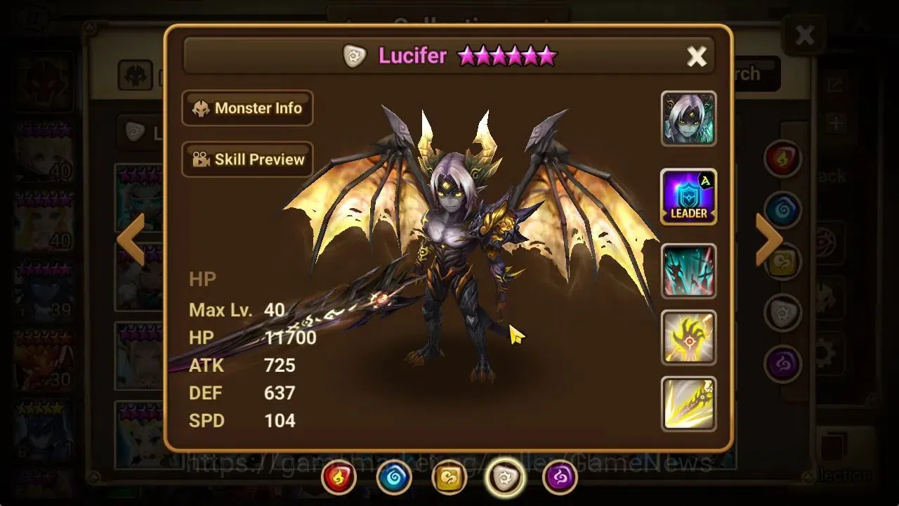 Summoners War: Sky Arena Accounts Mid-Game ASIA Lv 46|1 LD[Lucifer]|7 Total NB5[Leo,Ethna,Teshar,White Tiger,Etc]+29 11