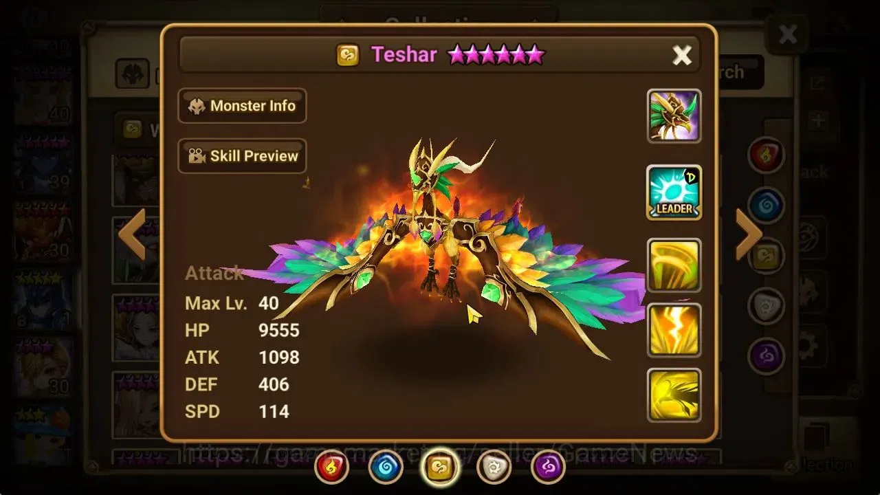Summoners War: Sky Arena Accounts Mid-Game ASIA Lv 46|1 LD[Lucifer]|7 Total NB5[Leo,Ethna,Teshar,White Tiger,Etc]+29 14
