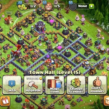 Clash of Clans Accounts High-End LV 143|TH 15|HH 9|Limited Skin|BK 62,AQ 80,GW 43,MP 36,RC 30,DD 10|BM 7,BC 15|CN