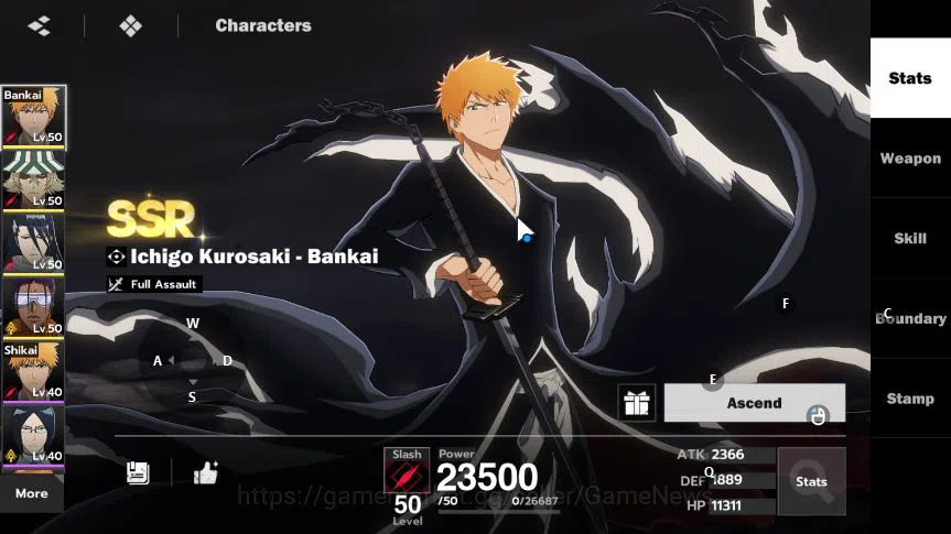 BLEACH: Soul Resonance Accounts Nuverse SEA|4 SSR (Ichigo Bankai+Sign+Stamp,Byakuy image 14