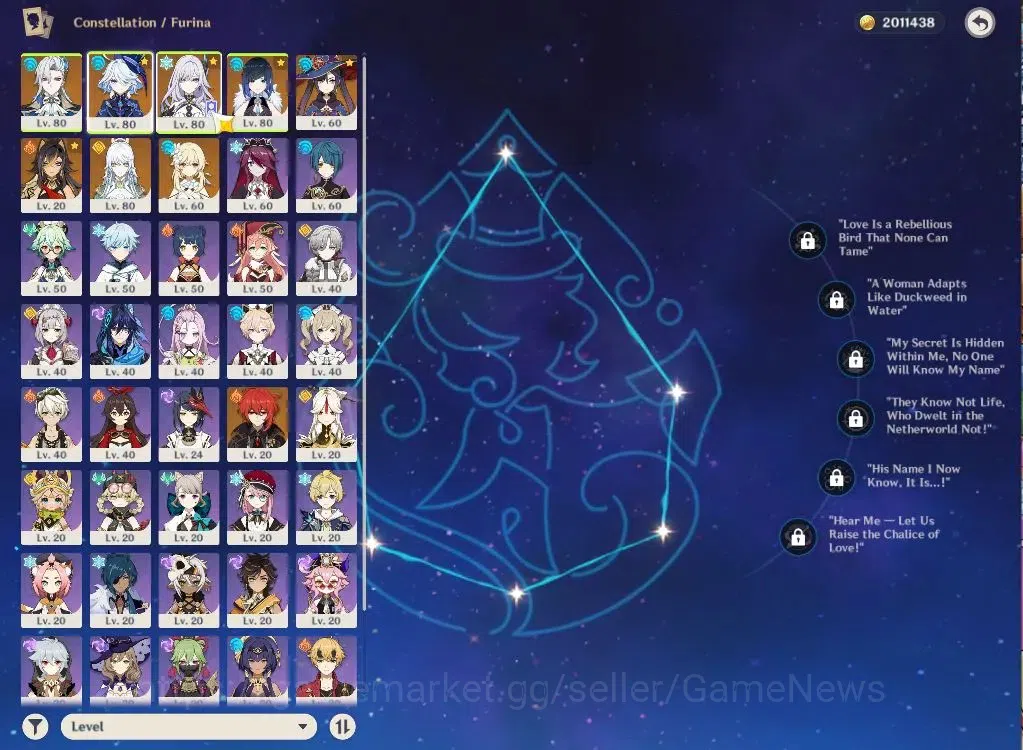 Genshin Impact Accounts ASIA|AR54|5Limited+2(*5Weapon)|Skrik,Zibai,Furina, image 4