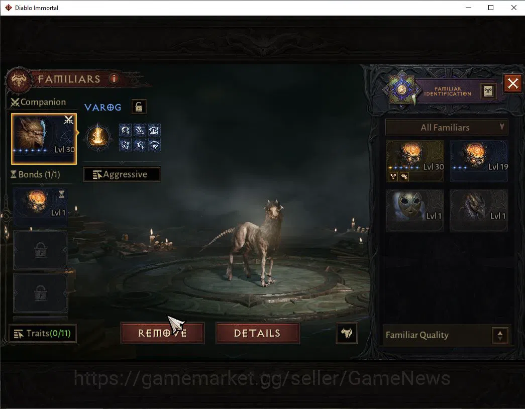 Diablo Immortal Accounts Starter SEA- Izual|Lv60(534)|Druid|32K CR|Reso 330| Cosmetic | Hell III |Paragon Maledictor 11
