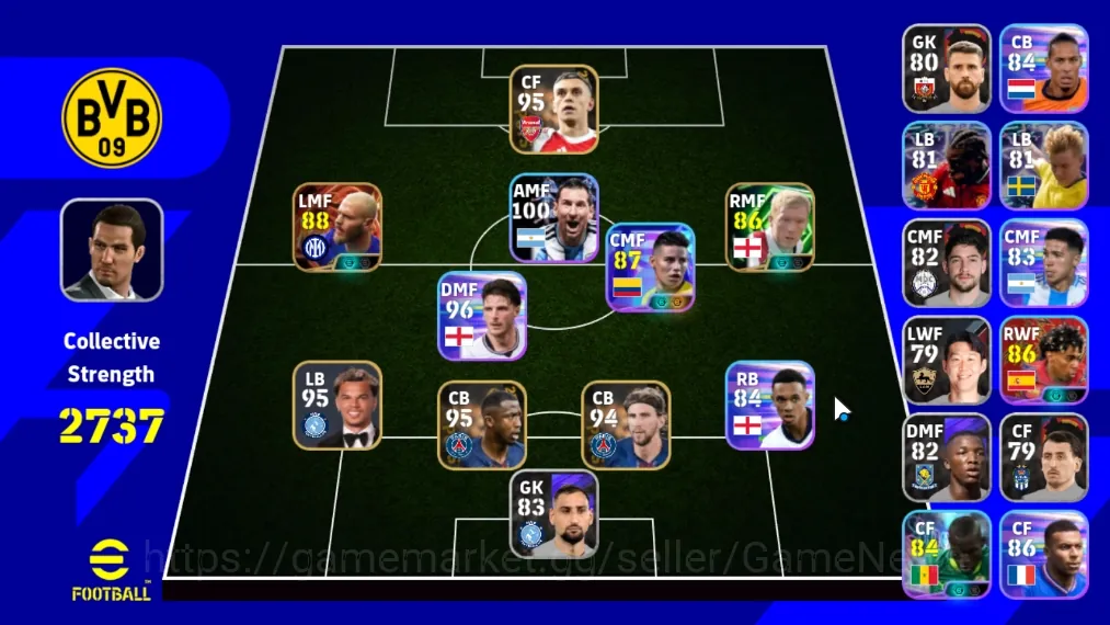 eFootball Accounts Others Android|Power 2737|Big Time Federico Dimarco|Epic Paul Scholes,Show Time James 1