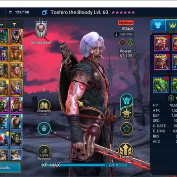 Raid: Shadow Legends Accounts Mid-Game Lv 49|864K Power|1 Mythic[Toshiro]+16