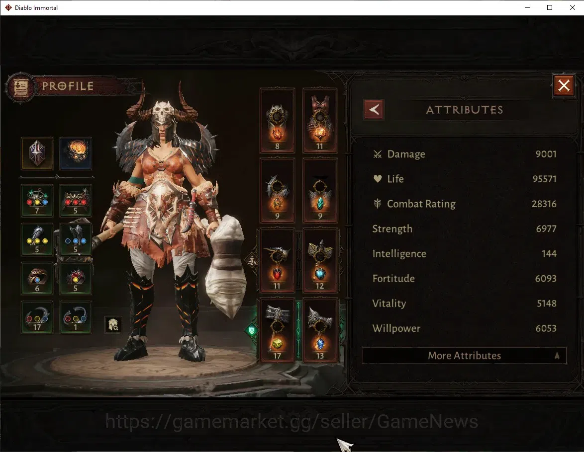 Diablo Immortal Accounts NA - Chains of Honor|CS ON|Lv60(360)|Barbarian|CR image 3