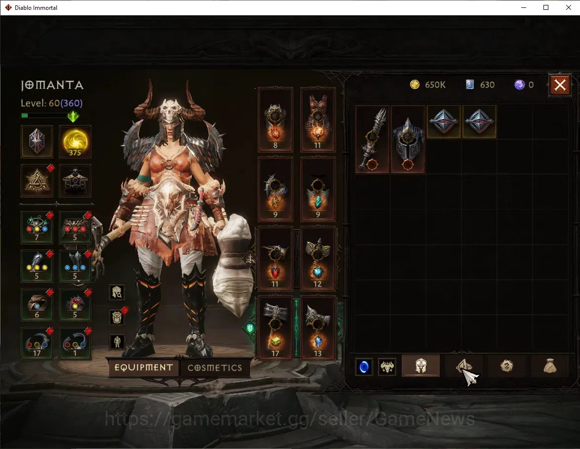 Diablo Immortal Accounts NA - Chains of Honor|CS ON|Lv60(360)|Barbarian|CR image 6