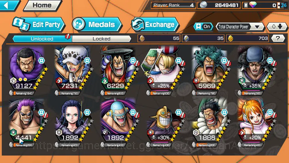 One Piece Bounty Rush Accounts Global|4 EX META RD|Winner Island Trafalgar Law,Da image 3