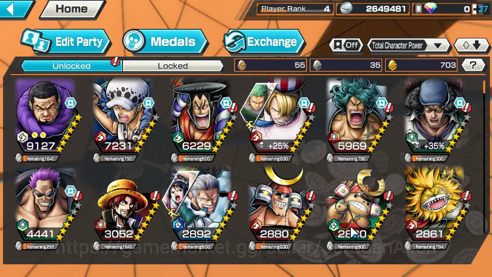 One Piece Bounty Rush Accounts Global|4 EX META RD|Winner Island Trafalgar Law,Da image 4