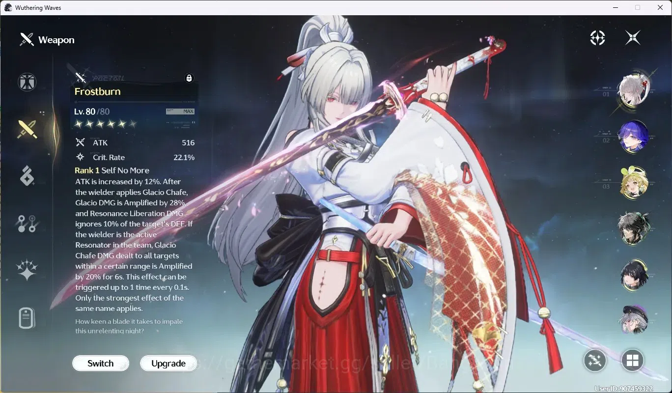 Wuthering Waves Accounts SEA|UL 59|Rank 6|3 Char Limited [Hiyuki,Qiuyuan R6 image 3