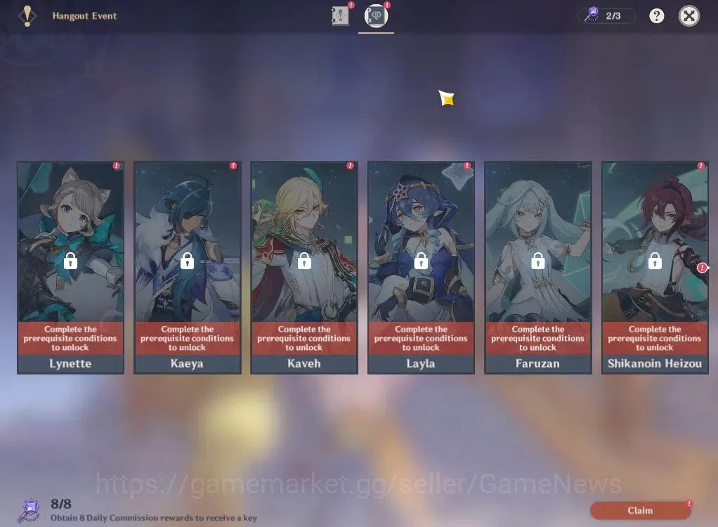 Genshin Impact Accounts ASIA|AR46|Starter|2Limited+2(*5Weapon)|Linnea+sign image 13