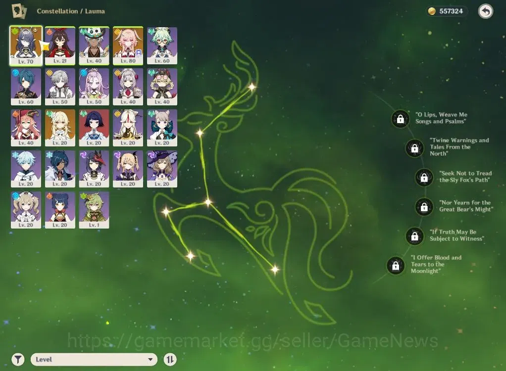 Genshin Impact Accounts ASIA|AR46|Starter|2Limited+2(*5Weapon)|Linnea+sign image 3