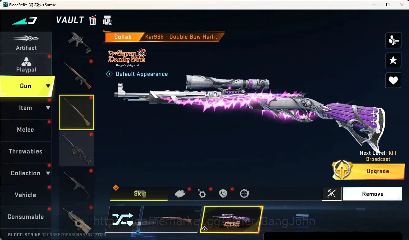 Blood Strike Accounts Collab Skin ASIA | Eternal: Desert Eagle-Scorpius | 4 Collab Gun [7DS&TR] |2 Limited Gun|4 Ultra 10