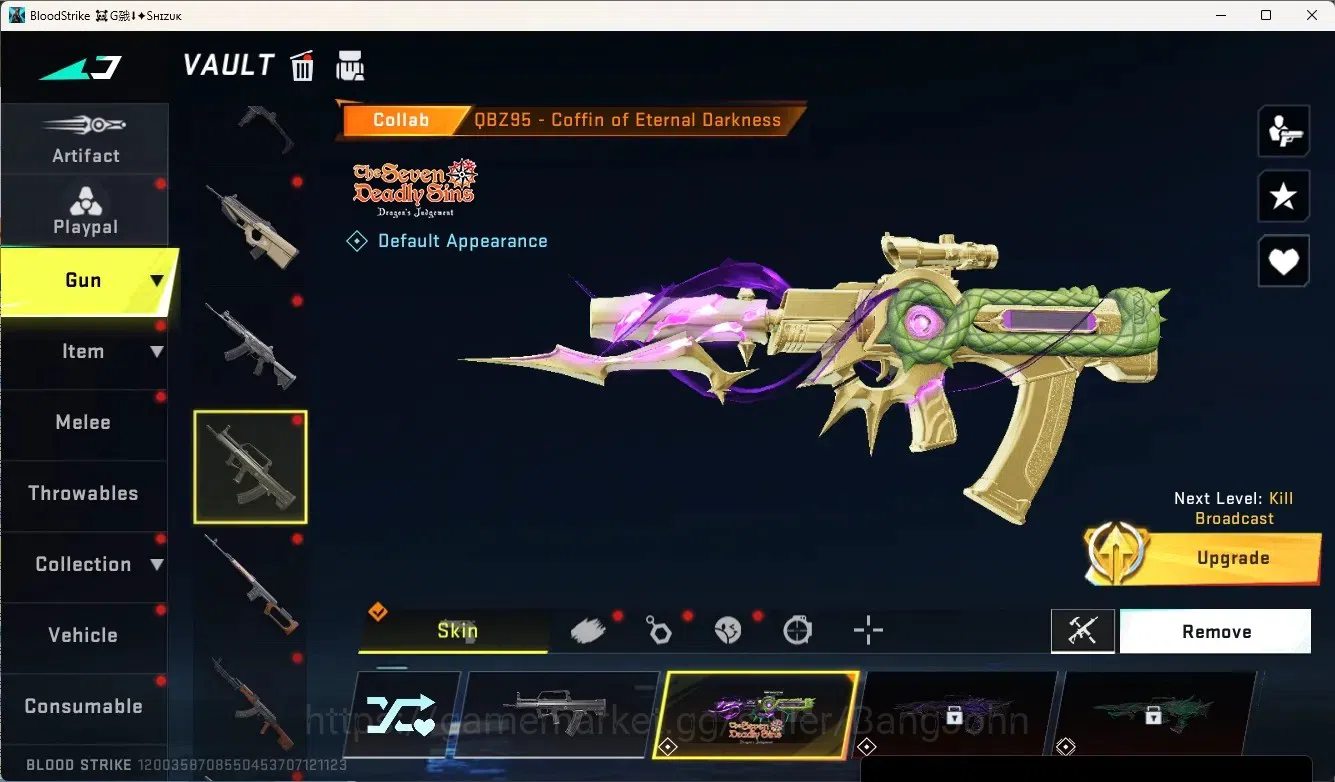 Blood Strike Accounts Collab Skin ASIA | Eternal: Desert Eagle-Scorpius | 4 Collab Gun [7DS&TR] |2 Limited Gun|4 Ultra 12