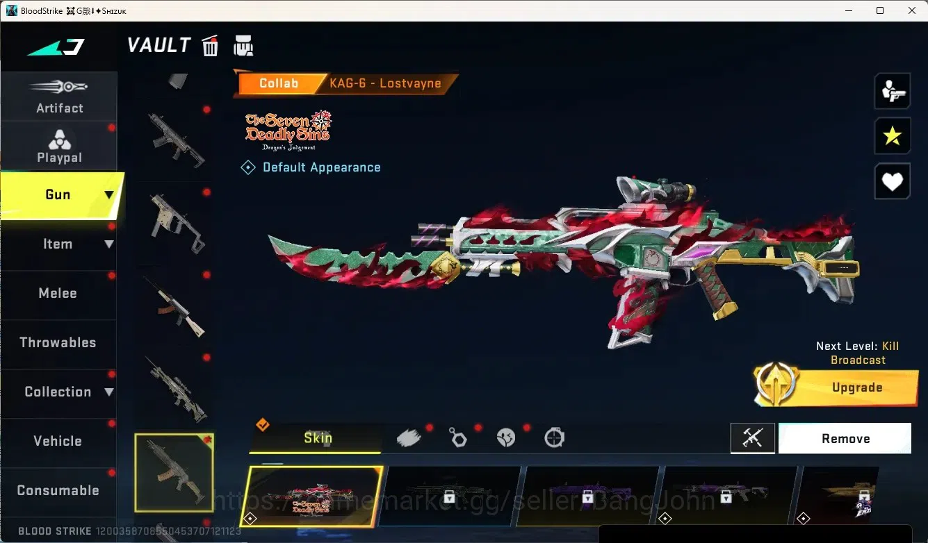 Blood Strike Accounts Collab Skin ASIA | Eternal: Desert Eagle-Scorpius | 4 Collab Gun [7DS&TR] |2 Limited Gun|4 Ultra 5