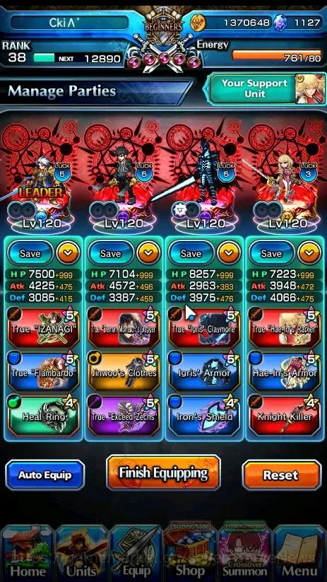 Grand Summoners Accounts Global|Rank 38|8 Ascend+3 TW| [Cha Hae In,SJW,Igri image 4