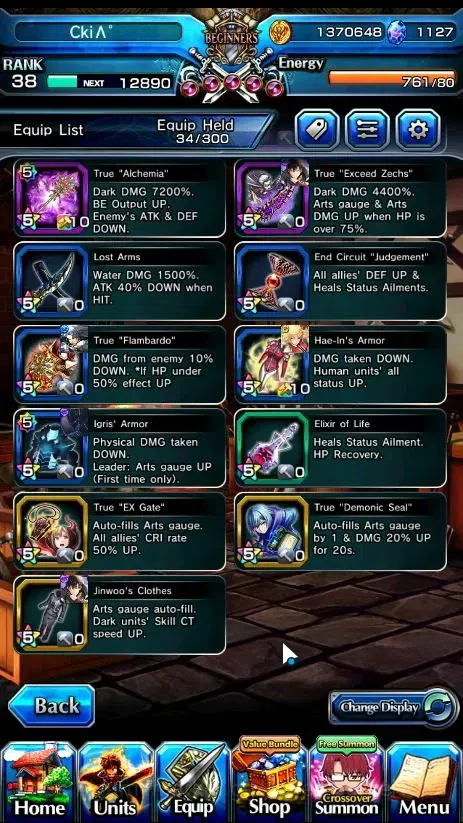 Grand Summoners Accounts Global|Rank 38|8 Ascend+3 TW| [Cha Hae In,SJW,Igri image 8