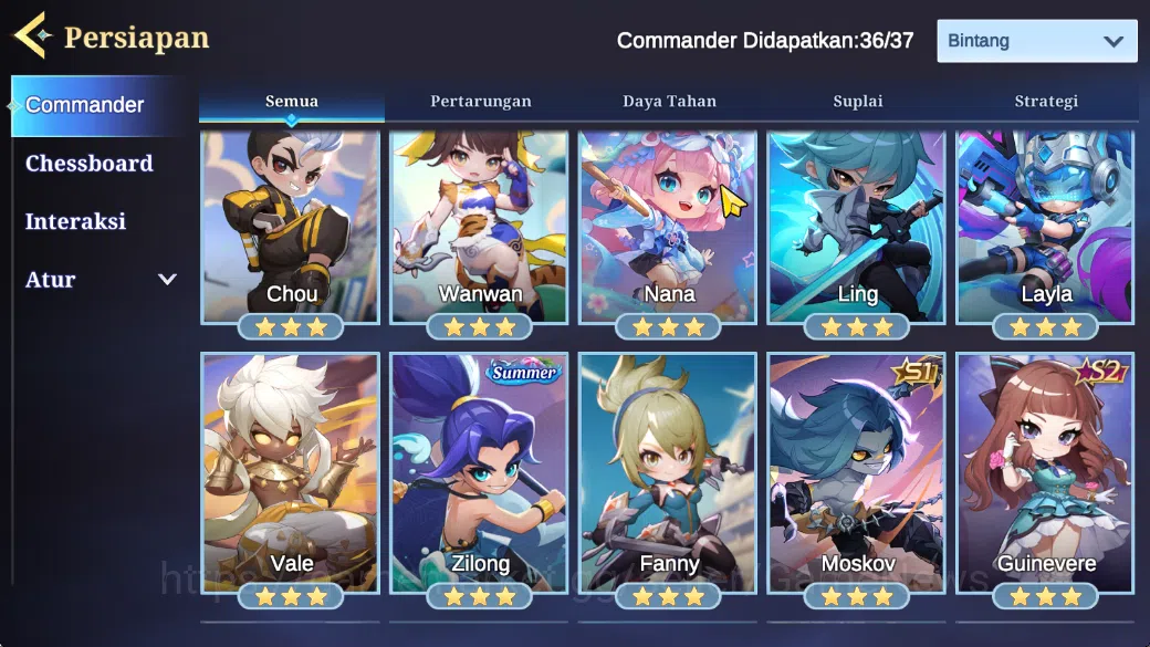 Magic Chess: Go Go Accounts High Mythic 72|36 Commander 17 Max|32 Skin Epic Lancelot,6 Special,20 Elite,5 Painted|4 13