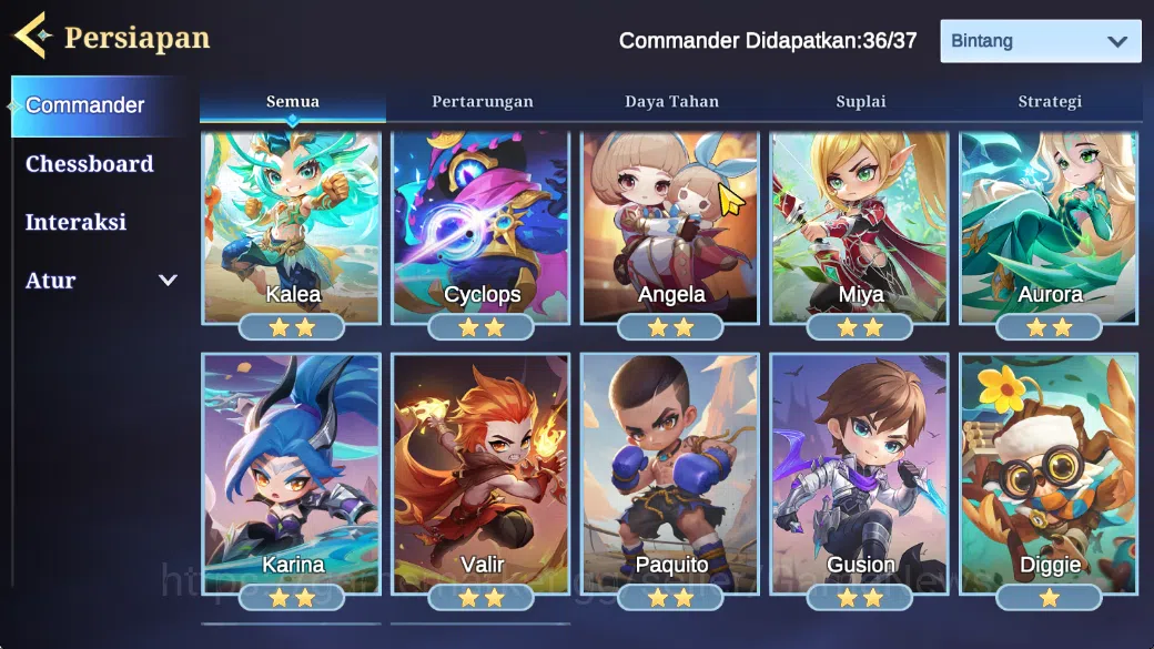 Magic Chess: Go Go Accounts High Mythic 72|36 Commander 17 Max|32 Skin Epic Lancelot,6 Special,20 Elite,5 Painted|4 15