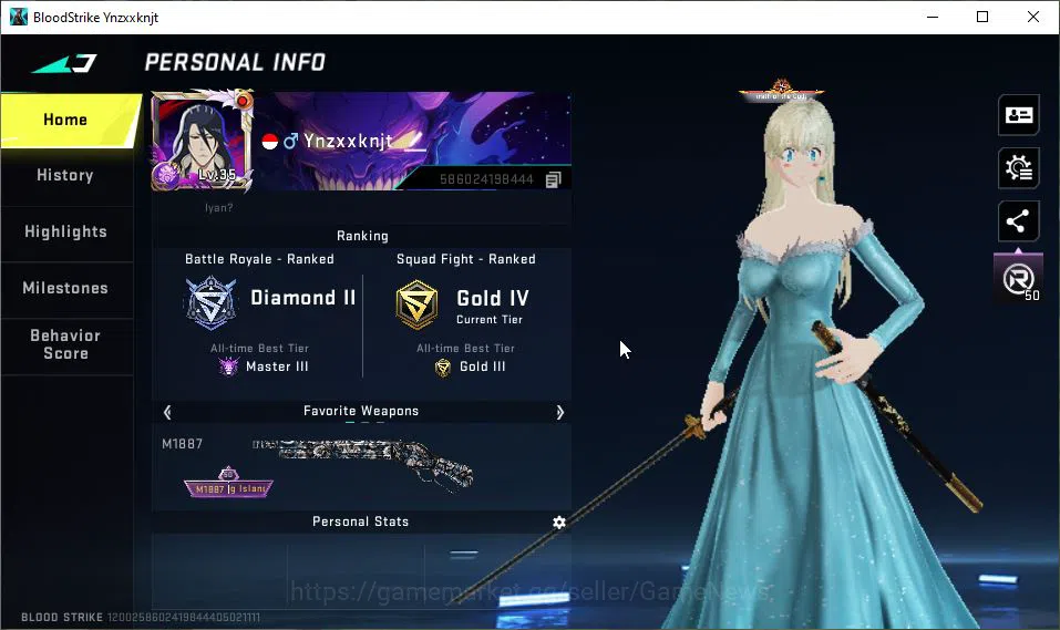 Blood Strike Accounts ASIA|ETERNAL ZERO-Oda|Collab 7DS[Elizabeth,Kar98k, image 20