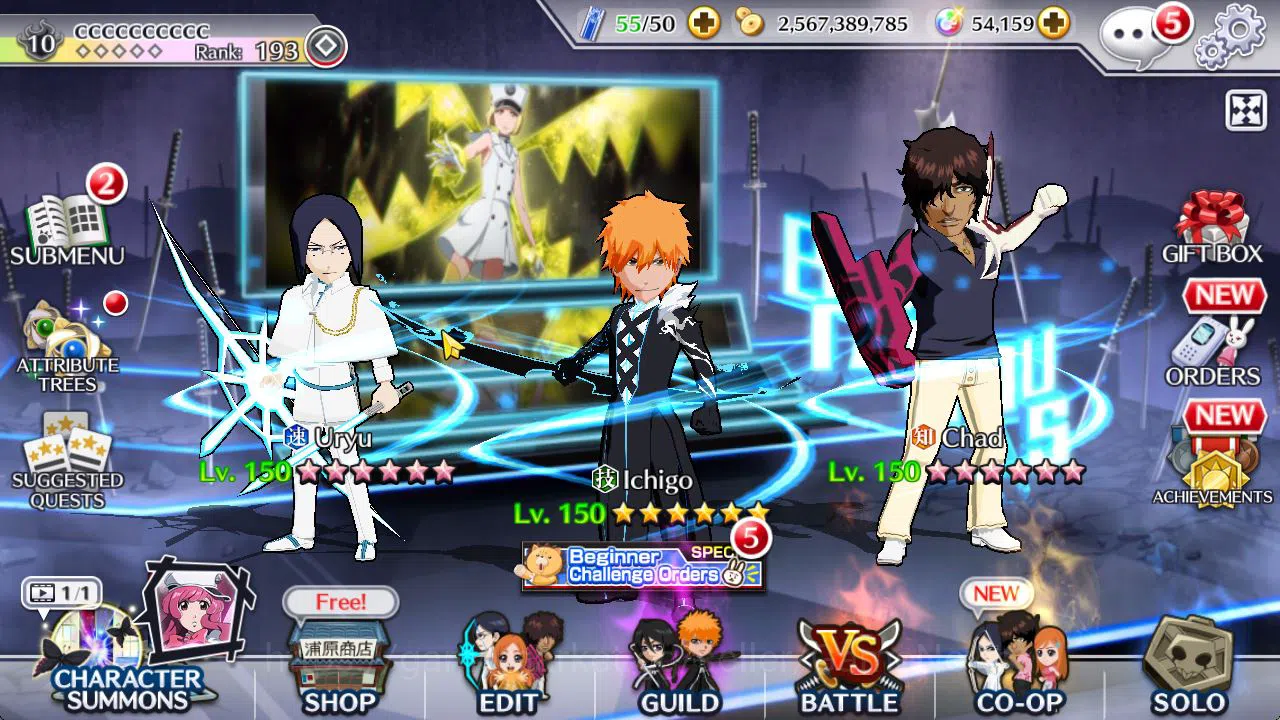 Bleach: Brave Souls Mid-Tier [GLOBAL]54K Orb|TYBW26[Meninas,Bambieta,Lilttoto], image 1