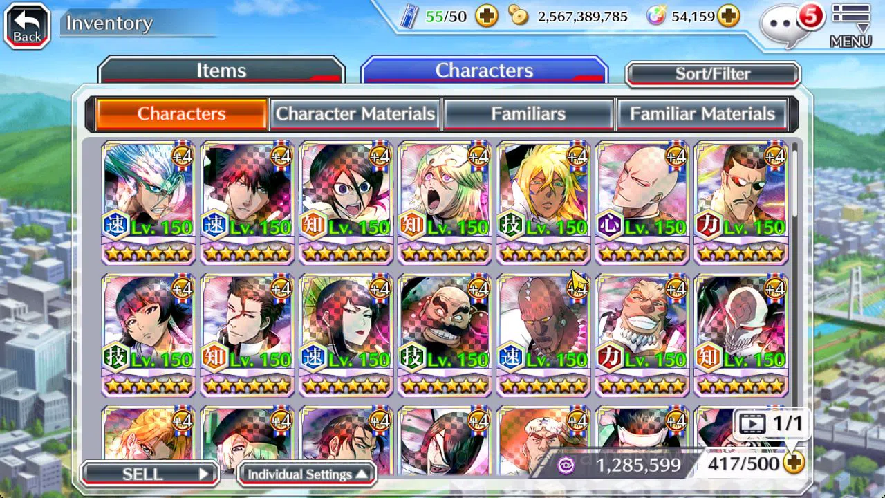 Bleach: Brave Souls Accounts Mid-Tier [GLOBAL]54K Orb|TYBW26[Meninas,Bambieta,Lilttoto],Aizen Renewd,Crescent Ichigo,Fierce 10