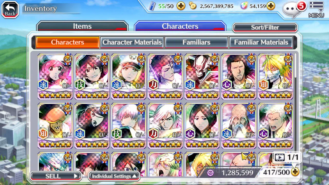 Bleach: Brave Souls Accounts Mid-Tier [GLOBAL]54K Orb|TYBW26[Meninas,Bambieta,Lilttoto],Aizen Renewd,Crescent Ichigo,Fierce 11