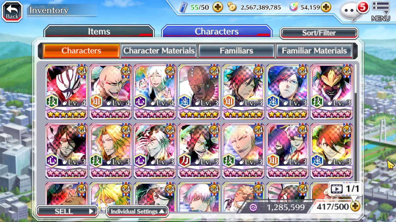 Bleach: Brave Souls Accounts Mid-Tier [GLOBAL]54K Orb|TYBW26[Meninas,Bambieta,Lilttoto],Aizen Renewd,Crescent Ichigo,Fierce 12