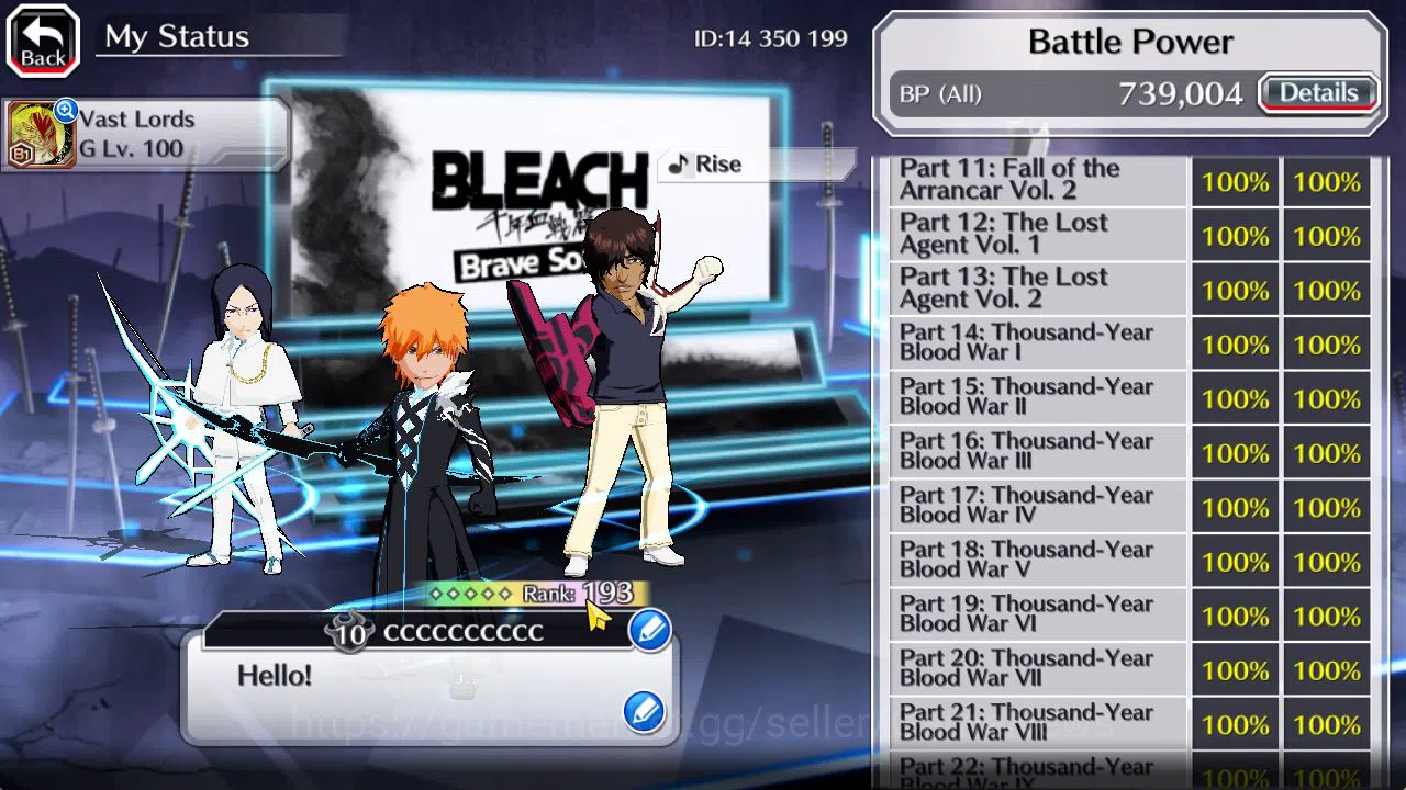 Bleach: Brave Souls Accounts Mid-Tier [GLOBAL]54K Orb|TYBW26[Meninas,Bambieta,Lilttoto],Aizen Renewd,Crescent Ichigo,Fierce 5