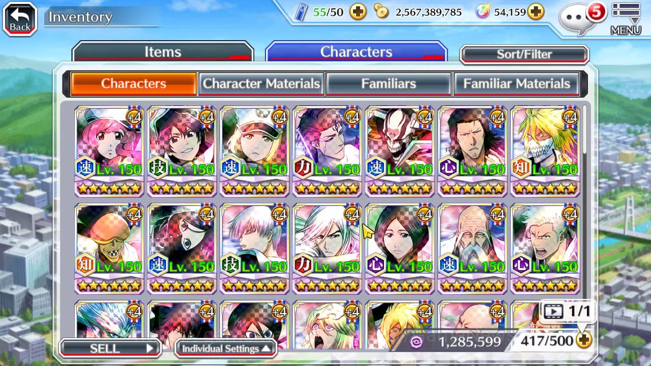 Bleach: Brave Souls Accounts Mid-Tier [GLOBAL]54K Orb|TYBW26[Meninas,Bambieta,Lilttoto],Aizen Renewd,Crescent Ichigo,Fierce 9