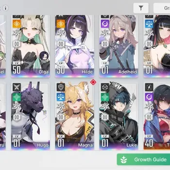 Chaos Zero Nightmare Accounts ASIA|Lv 57|10 SSR|(SerenielM6,Narja)+Sign,Chizuru,Olga,Hilde,Adelheid,Rita,Hugo,Magna,Luke|12