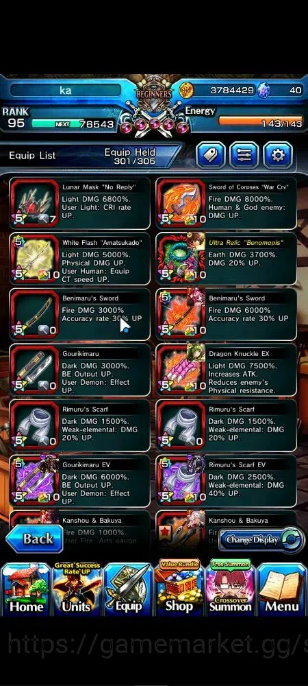Grand Summoners Accounts Global|Rank 95|16 Ascend 8 TW|(S Miyu,Shirou,DL Ri image 12