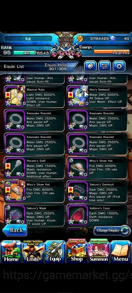 Grand Summoners Accounts Global|Rank 95|16 Ascend 8 TW|(S Miyu,Shirou,DL Ri image 15